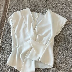 Zara Elegant Cream Blouse